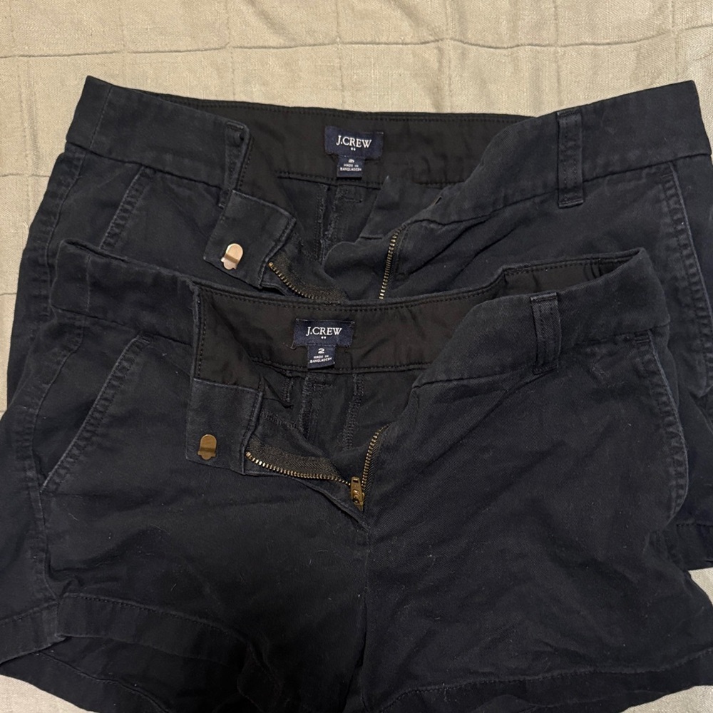 J. Crew Black Chino Shorts